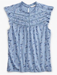 HIGH NECK PRINTED SHELL | Lucky Brand