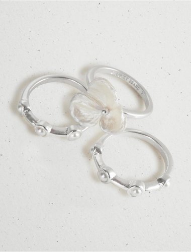 FLORAL PEARL RING STACK | Lucky Brand