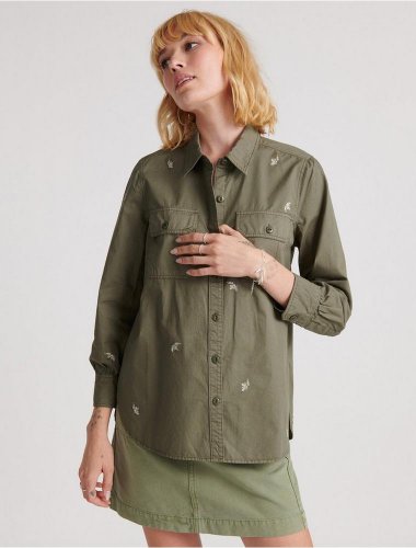 EMBROIDERED UTILITY SHIRT JACKET | Lucky Brand