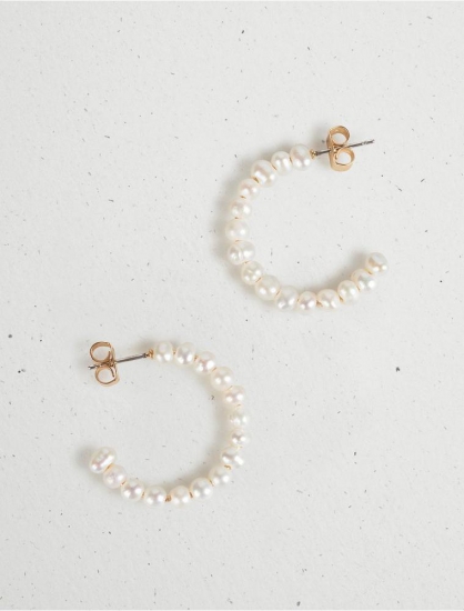 PEARL BEADED HOOP EARRING | Lucky Brand - Click Image to Close