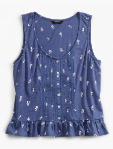 PRINTED PEPLUM TANK | Lucky Brand