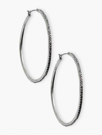 BASIC PAVE HOOP EARRING | Lucky Brand - Click Image to Close