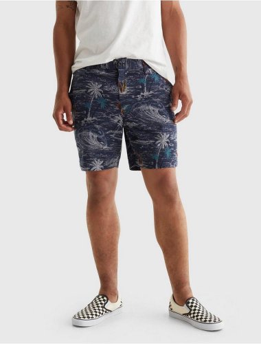 PRINTED LINEN FLAT FRONT SHORT | Lucky Brand