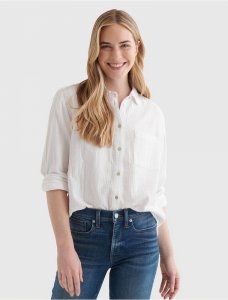 RELAXED-FIT POCKET WOVEN SHIRT | Lucky Brand