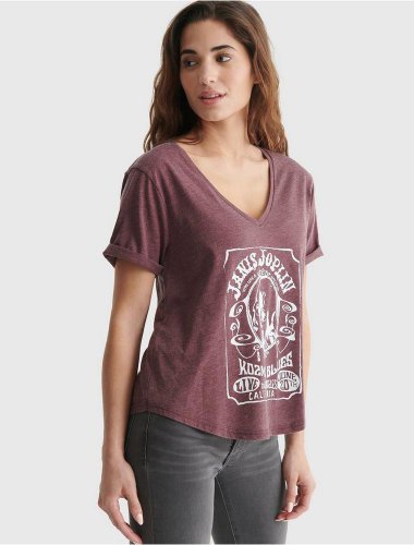 JANIS JOPLIN V NECK TEE | Lucky Brand