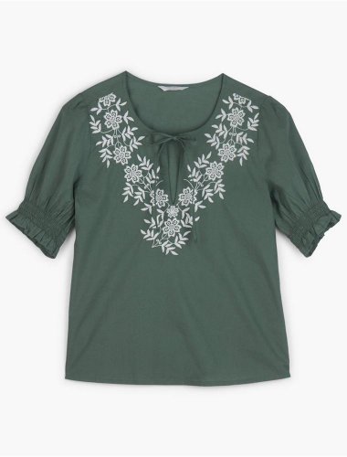 EMBROIDERED FEMININE BLOUSE | Lucky Brand