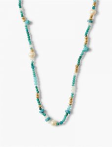 MULTI BEAD BLUE COLLAR NECKLACE | Lucky Brand