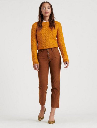 MID RISE AUTHENTIC STRAIGHT CROP CORDUROY JEAN | Lucky Brand
