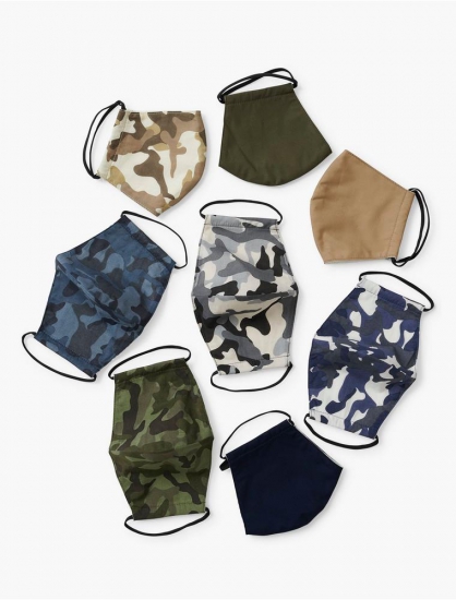 MULTU 8 PACK CAMO FACE MASK | Lucky Brand - Click Image to Close