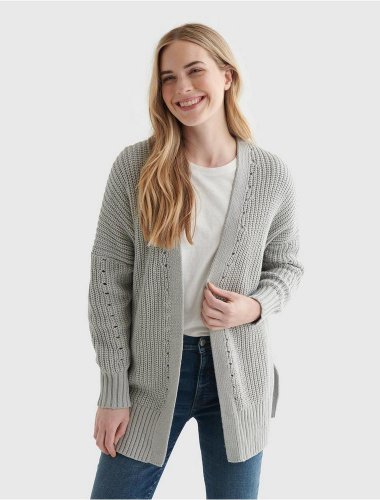 TEXTURED OPEN-FRONT CARDIGAN | Lucky Brand