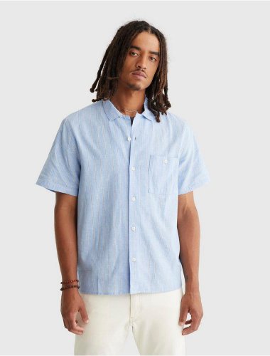 SHORT SLEEVE CLUB COLLAR STRIPE SHIRT | Lucky Brand