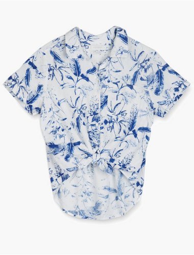 TIE FRONT SHORT SLEEVE SHIRT | Lucky Brand