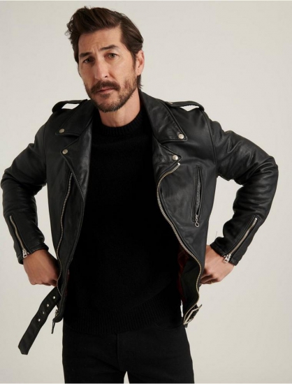 SCHOTT X LB BOWERY LEATHER JACKET | Lucky Brand - Click Image to Close