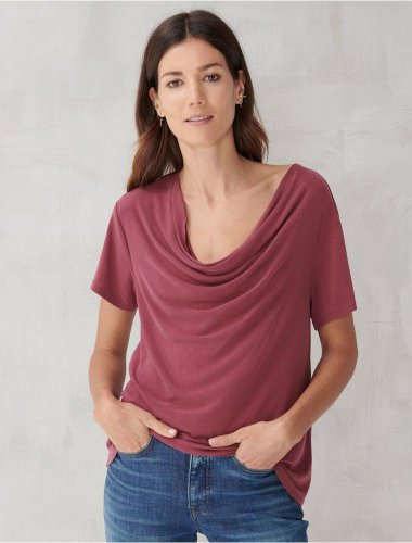 SANDWASH COWL NECK TOP | Lucky Brand