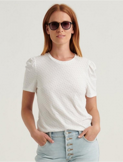 ESSENTIAL PRINTED PUFF SLEEVE TEE | Lucky Brand - Click Image to Close