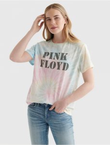 TIE DYE PINK FLOYD GRAPHIC BOYFRIEND TEE | Lucky Brand