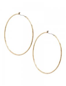 BIG HAMMERED HOOP EARRINGS | Lucky Brand