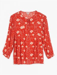 PRINTED SERENA PEASANT TOP | Lucky Brand