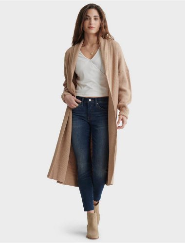 LONG-LINE OPEN-FRONT CARDIGAN | Lucky Brand