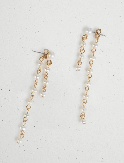 LINEAR PEARL DROP EARRING | Lucky Brand - Click Image to Close