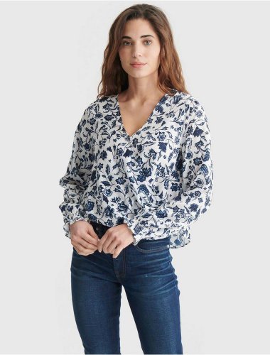 SURPLICE WOVEN BLOUSE | Lucky Brand