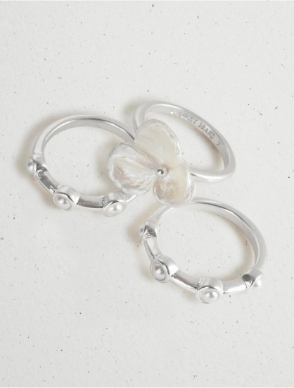 FLORAL PEARL RING STACK | Lucky Brand - Click Image to Close