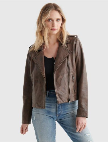 Classic Leather Moto Jacket | Lucky Brand