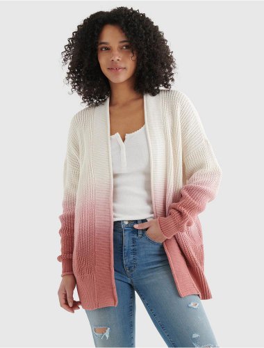 DIP DYE OPEN-FRONT CARDIGAN | Lucky Brand