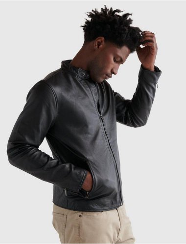 CLEAN LEATHER BONNEVILLE JACKET | Lucky Brand