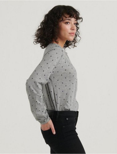 POLKA DOT WESTERN YOKE TOP | Lucky Brand