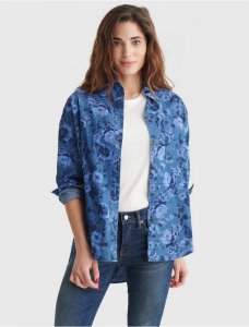 BOYFRIEND INDIGO OVERDYE SHIRT | Lucky Brand