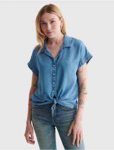 SHORT SLEEVE TIE FRONT | Lucky Brand