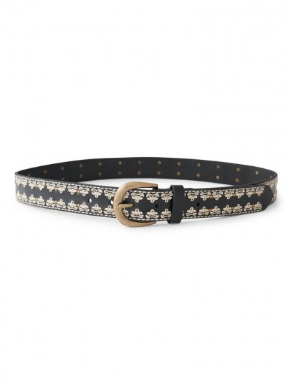 BLACK AND CREAM STUD BELT | Lucky Brand - Click Image to Close