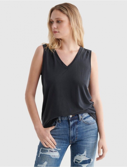 SANDWASH V-NECK TANK | Lucky Brand - Click Image to Close