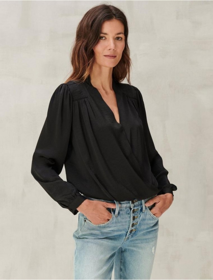 SURPLICE LONG SLEEVE TOP | Lucky Brand - Click Image to Close