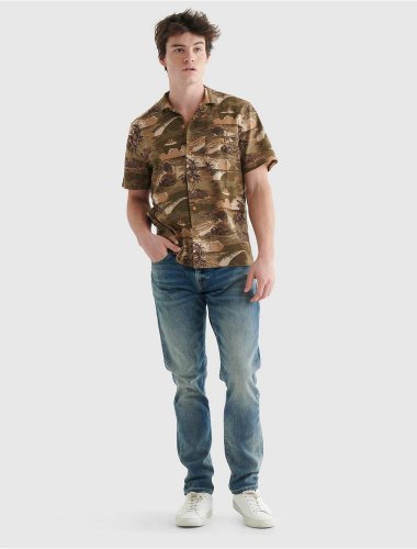 SHORT SLEEVE HAWAIIAN CLUB COLLAR SHIRT | Lucky Brand