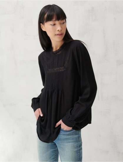 HIGH NECK LACE INSET TOP | Lucky Brand - Click Image to Close
