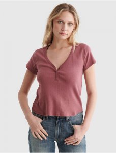 POINTELLE-KNIT SHORT SLEEVE HENLEY | Lucky Brand