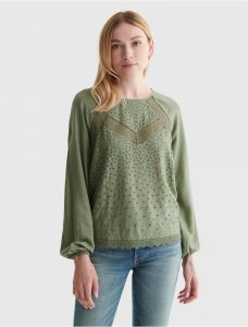 EYELET WOVEN TOP | Lucky Brand