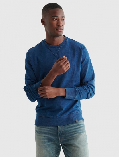 SUEDED TERRY INGIDO CREW | Lucky Brand - Click Image to Close