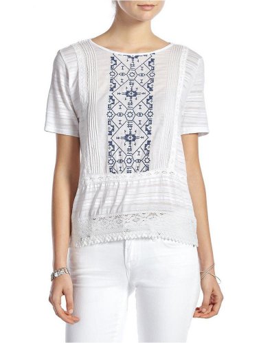 PANEL EMBROIDERED TOP | Lucky Brand