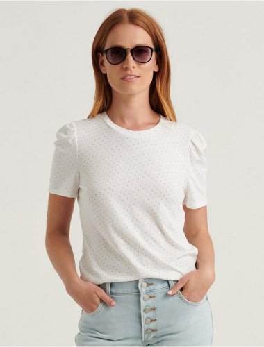 ESSENTIAL PRINTED PUFF SLEEVE TEE | Lucky Brand