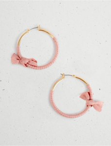 FABRIC WRAP BOW HOOP EARRING | Lucky Brand