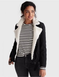 FAUX FUR MOTO TRUCKER JACKET | Lucky Brand