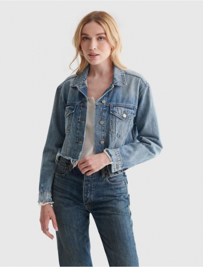 CUT OFF JEAN TRUCKER JACKET | Lucky Brand - Click Image to Close