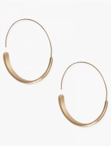 BRUSHED GOLD MODERN HOOP EARRINGS | Lucky Brand