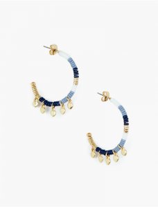 BLUE AND GOLD BEADED EARRINGS | Lucky Brand
