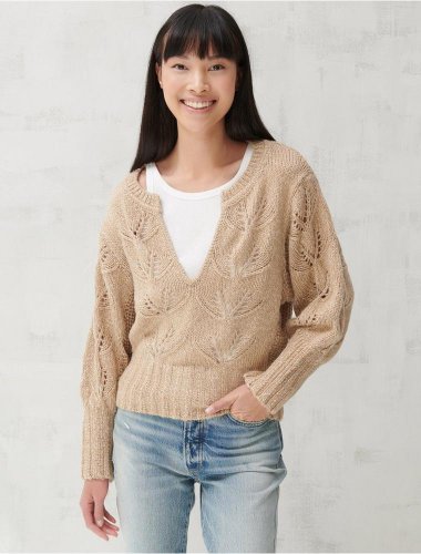 MIX STITCH PEASANT SWEATER | Lucky Brand