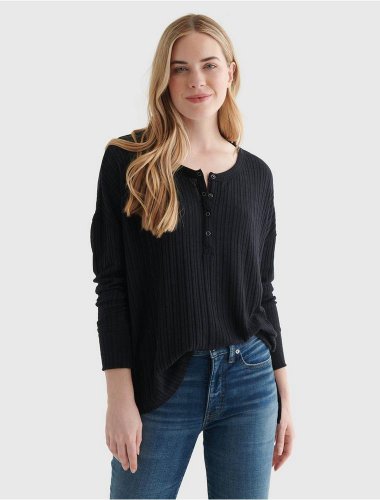 RIB-KNIT LUCKY SOFT HENLEY | Lucky Brand