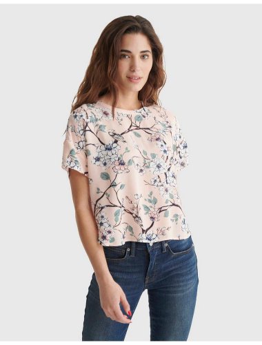 FLORAL DROP SHOULDER OVERSIZED WOVEN TOP | Lucky Brand